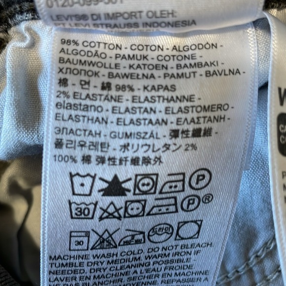 Levi’s NWOT Black Denim Ankle Skinny Jeans Button Fly Closure Size 28 - Picture 9 of 10